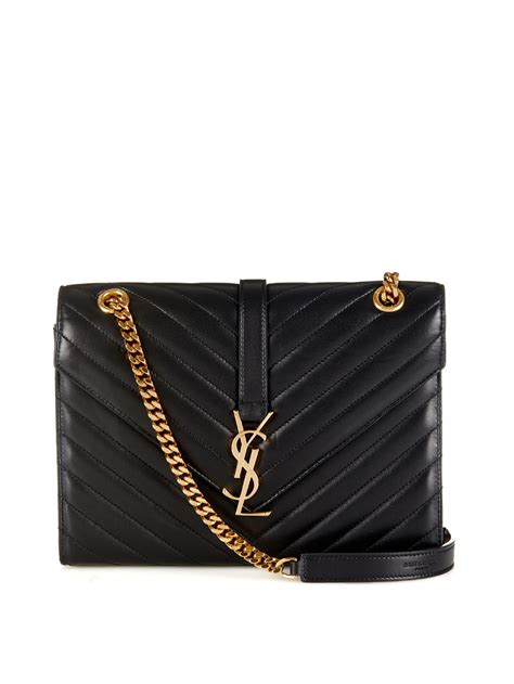 yves saint laurent quilted leather shoulder bag|Saint Laurent monogram shoulder bag.